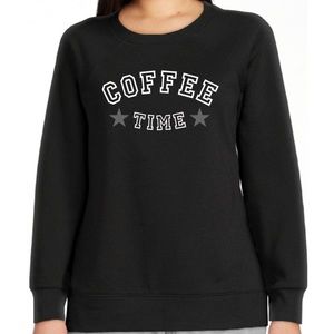 Coffee time crewneck sweater! So soft and cozy!